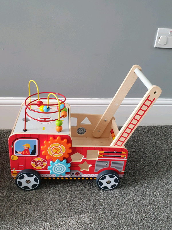 wooden fire engine walker